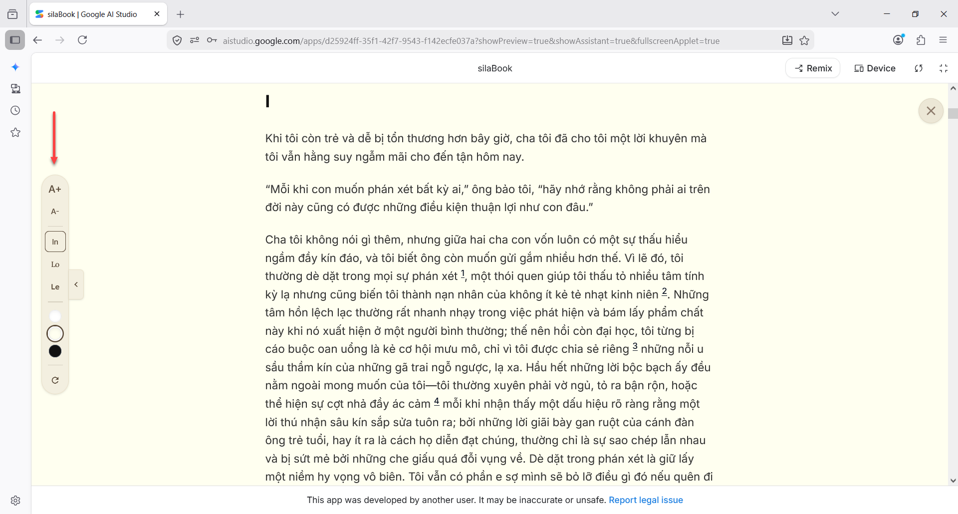 Đọc bản dịch ngay trong ứng dụng
